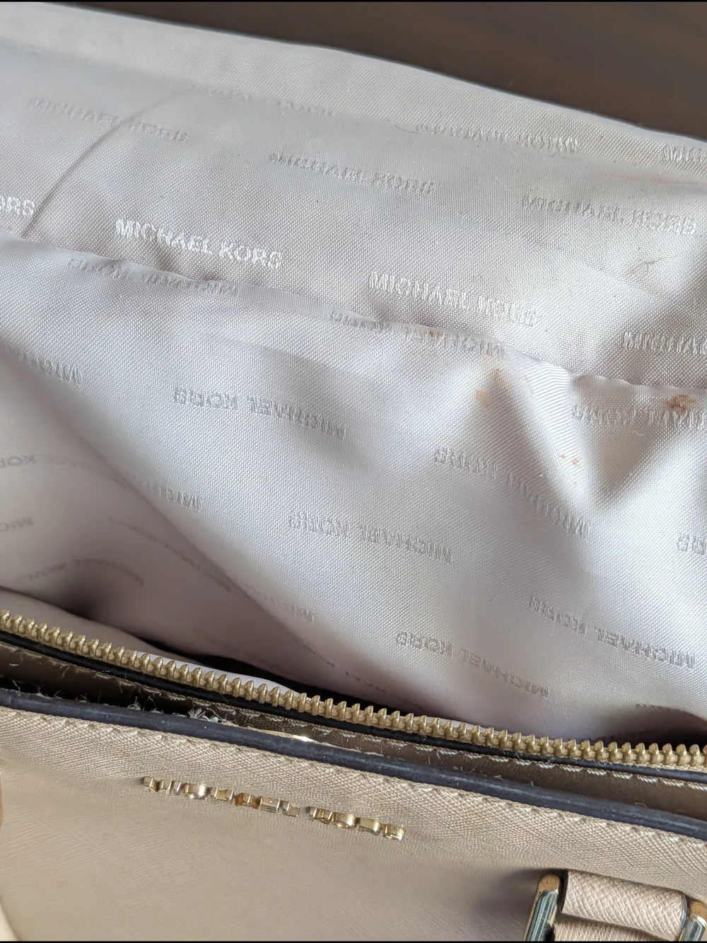 Michael Kors Savannah Medium Saffiano Leather Satchel Bag-Nude Pink